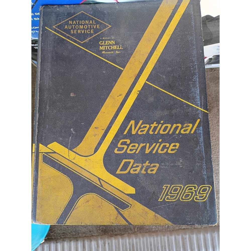 1969 National Service Data Manual Glenn Mitchell Automotive Repair Book Vintage